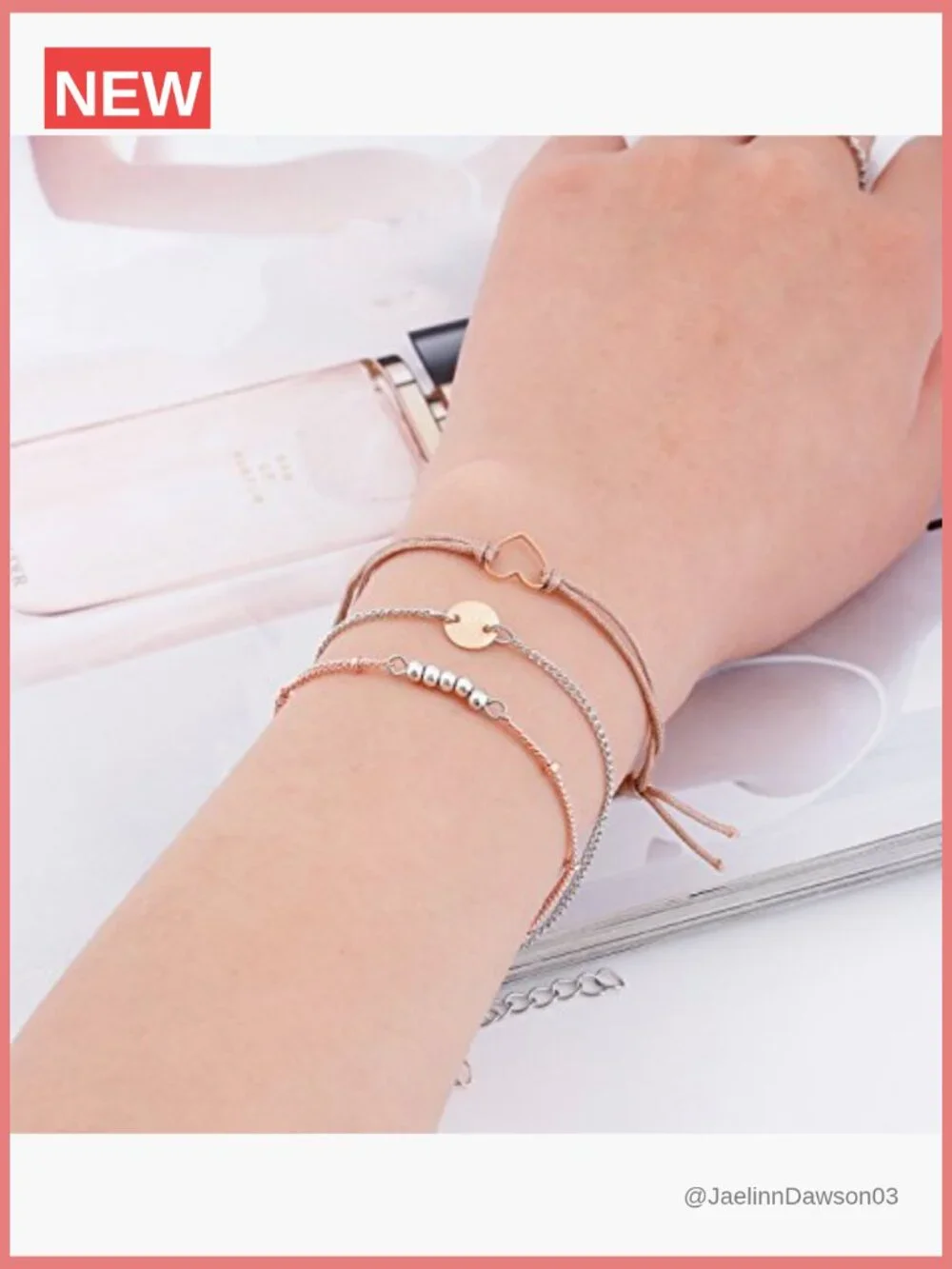 6-Piece Layered Beaded Bracelet Set Stackable Wrap Bangle Jewelry